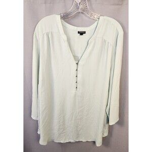 Torrid Blouse Women’s‎ Seafoam Green Long Sleeve Sz 3x Lightweight